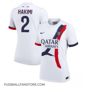 Paris Saint-Germain Achraf Hakimi #2 Replik Auswärtstrikot Damen 2024-25 Kurzarm